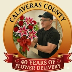 Mark McFall, floral designer at Blooms And Things, Angels Camp CA