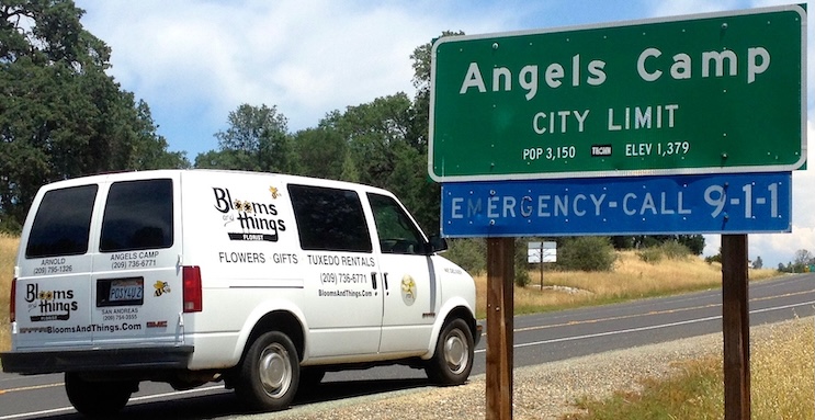 Angels Camp City Limit Sign