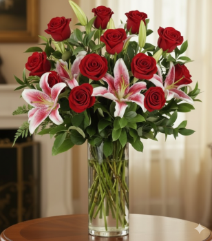 Red Roses & Stargazers