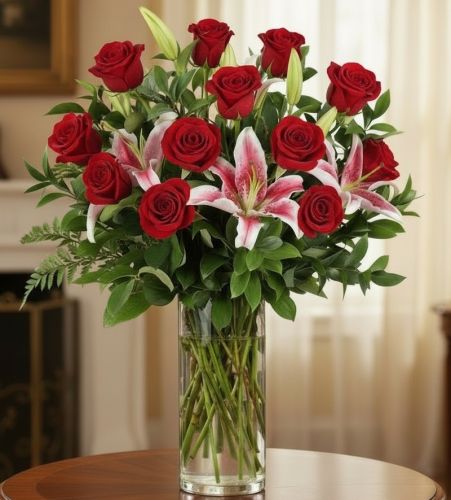 Red Roses & Stargazers