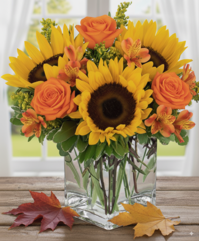 Sunflowers & Orange Roses