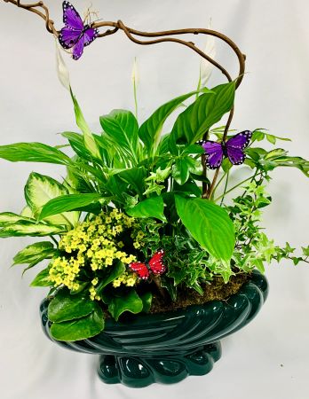 Planter with Butterflies