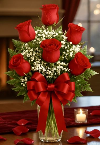 1/2 Dozen Red Roses