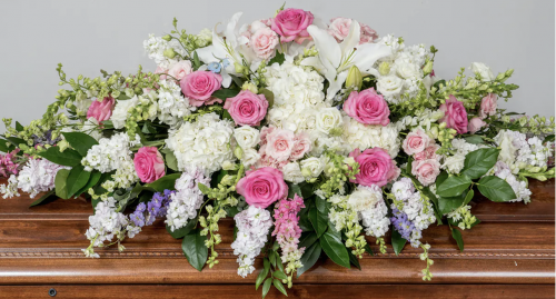 Casket Spray <br> Pinks - Whites - Lavenders