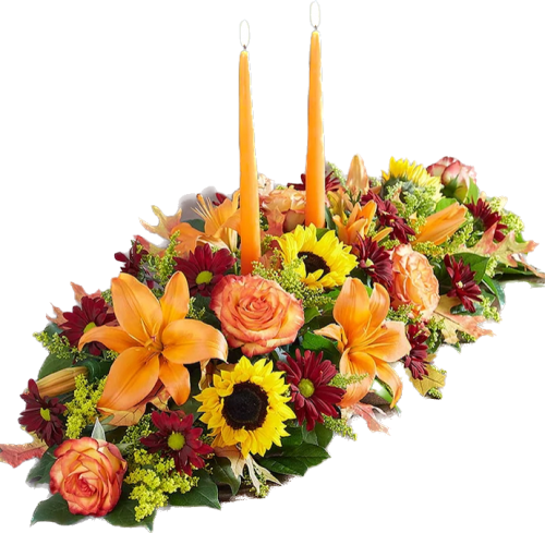 Thanksgiving Centerpiece (2-Candles)