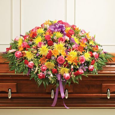 Colorful Casket Spray