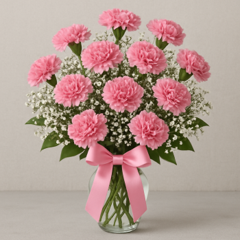 Dozen Pink Carnations